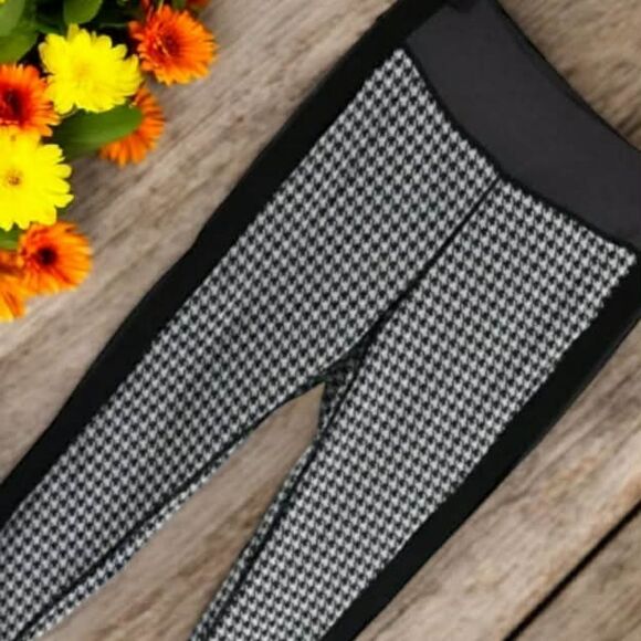 white birch Pants - White Birch Houndstooth Knit Leggings Size Small New without Tags